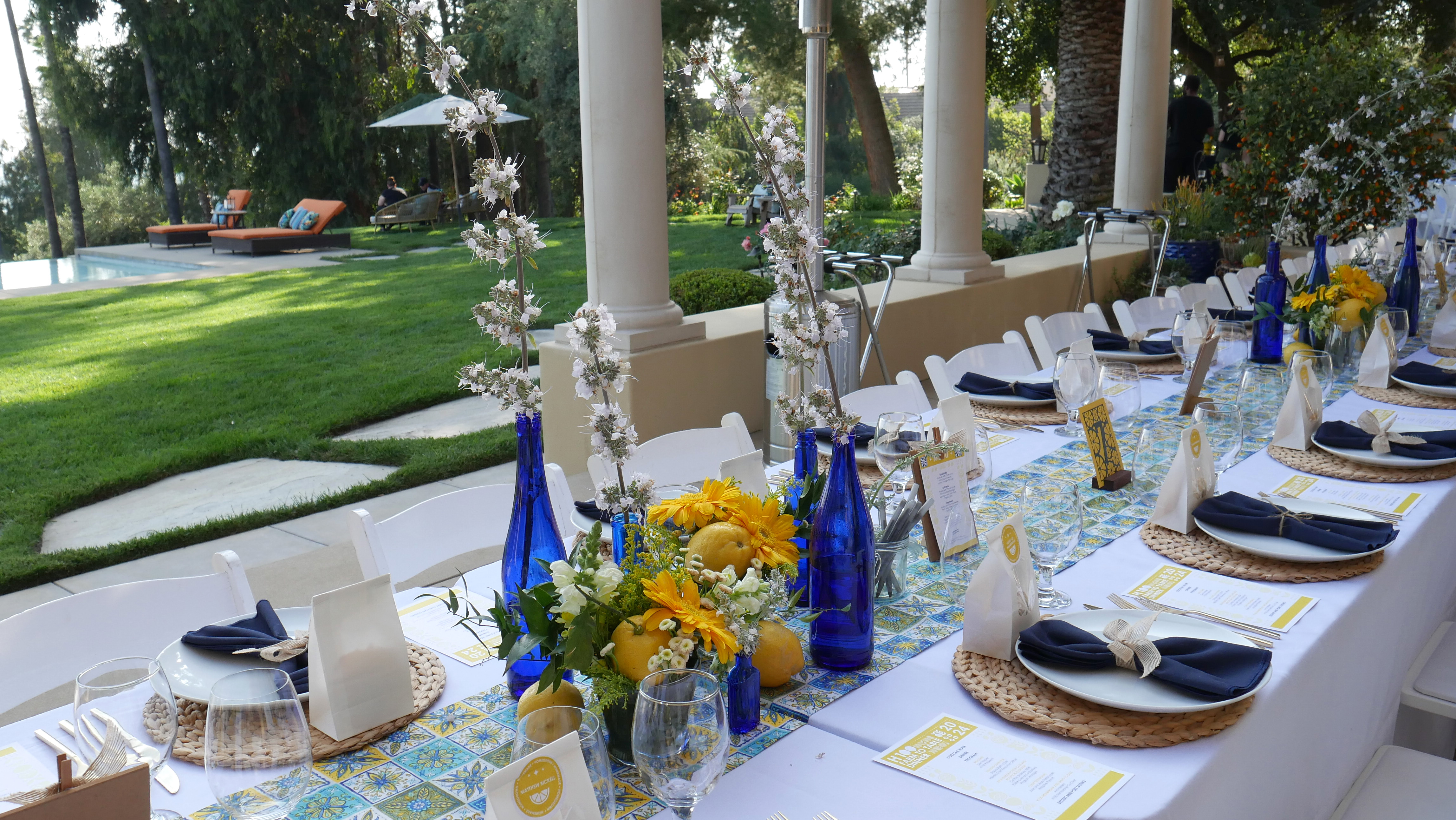 Table settings at H100 Farm to Table 2024